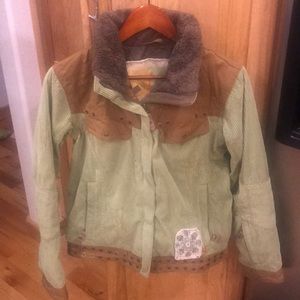 ❤️ OBERMEYER—Size 7, Zip Up, Corduroy & Nylon Coat